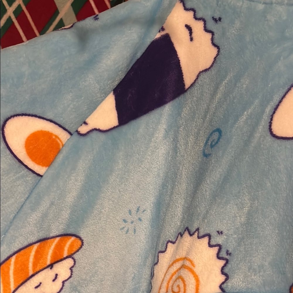 Cute Sushi Print Blanket Hoodie